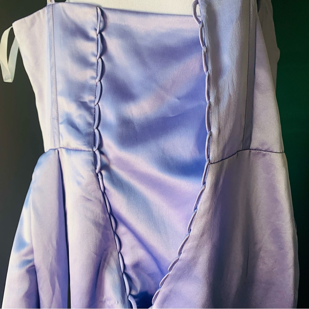 Women's formal dress size 16 polyester lace up back missing lace up string. NWOT - Picture 12 of 16